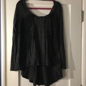 Free people flowy black top